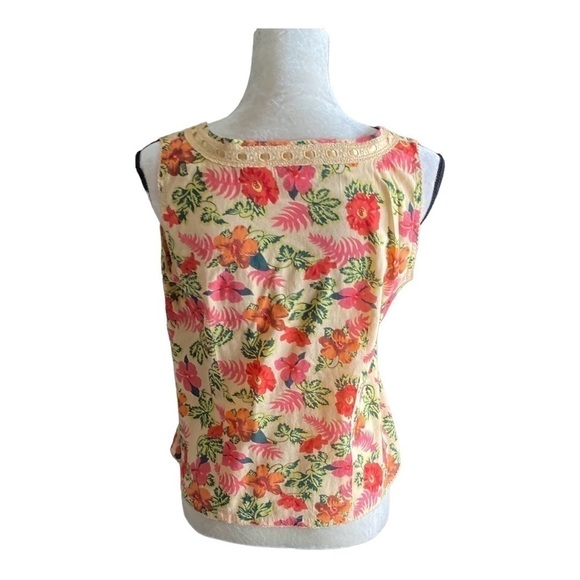 WHITE STAG-BUTTON FRONT SLEEVELESS TOP-SIZE SMALL 4/6 - Picture 7 of 8